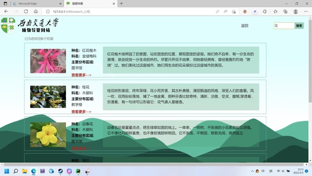 搜索页面展示是